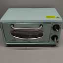 Elite Gourmet by Maximatic Americana Collection ETO147M Diner 50s Retro Countertop Toaster oven, Bake, Toast, Fits 8 Pizza, Temperature Control & Adjustable 60-Minute Timer 1000W, 2 Slice, Mint