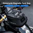 Rhinowalk Motorcycle Tank Bag Magnetic Quick Release 5-6.5L Expandable Capacity Motorbike Storage Bag Backpack with Rain Cover (Black)