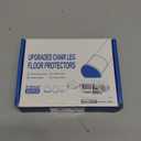 20 Pack Chair Leg Floor Protectors for Hardwood Floors, Round Rubber Furniture Sliders, 360°Felt Pad Bottom Wrapped Thickening Silicone Furniture Legs Caps Covers(Round,Black-S)