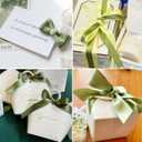 5 x Sage Green Satin Ribbon Thin Gift Ribbons 5/8 inch x 25 Yards, Sage Halloween Ribbon for Crafts, Gift Wrapping, Wedding Decor Floral Bouquet DIY Cake Decor