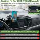 13.4Screen Magnetic Phone Mount Holder for 2022-2026 Chevy Chevrolet Silverado & GMC Sierra Magnet Dash Cell Phone Cradles Adjustable Phone Stand Accessories for 2022+ Silverado/Sierra