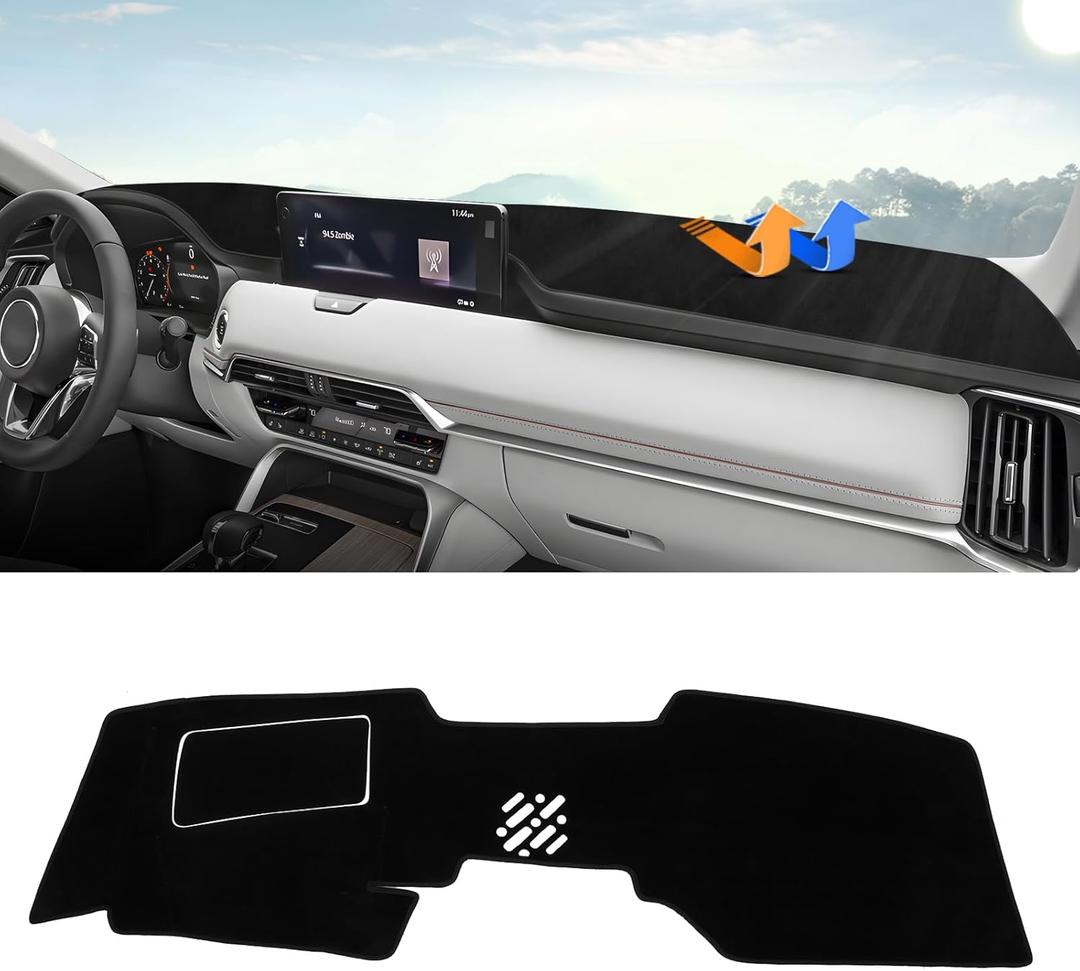 Autorder Dashboard Cover Mat for 2024 2025 2026 Mazda CX-90 CX90 Accessories Dash Cover Upgrade Velvet Dash Mat UV Rays Protector(with HUD)