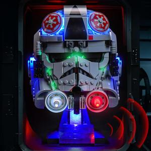 2 x LED Lighting Compatible with Lego 75429 at-at Driver Helmet, Light Kit Compatible with Lego 75429, NOT Included The Model Set - JUST Lights(B-Light CR Version)