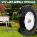 Taifa 2 PCS 16 Inch Rubber Solid Flat Free Tires and Wheels 4.80/4.00-8 with 3/4'' Axle Bore Hole, Air Less Wheel for Wheelbarrow/Wagon/Hand Truck/Trolley/Garden Cart etc.