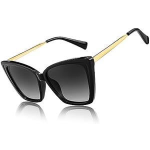 FEISEDY Trendy Polarized Women Sunglasses, Retro Womens Square Cat Eye Sun Glasses B4134