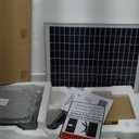 JUJIANG C01 Solar Gate Opener with Batteries & Solar Panel for Single Swing Gates Up to 440lb 12FT Automatic Gate Openers with Remote Complete Kit Light Duty Automatic Gate Openers Solar Powered