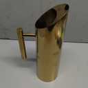 Stainless Steel Water Pitcher 53oz Coffee Milk Carafe Frothing Cup Pitcher Jug with Handle Gold Copper Beverage Plated Modern Drink Carafe for Home Restaurant bar