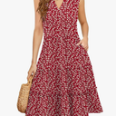 Summer Dresses for Women 2025 Elegant Classy Sleeveless Boho Midi Sun Dress Spring Break Travel Beach Vacation Clothes 2XL