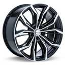 Alloy Wheel, Black Widow 17x7.5 5x108 ET40 CB63.4 Black Machined, Stock