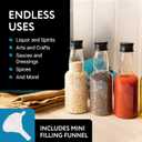 IMPRESA Mini Plastic Bottles - 75ml (2.5oz), Clear, 50-Pack - Liquor Containers with Airtight Caps, Reusable & Dishwasher Safe