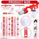 Honoson 6 Pcs Valentine Day Flameless Taper Candles 10.6 Inch Heart Shaped Candles Battery Operated LED Candlesticks for Valentine Wedding Anniversary Dinner Table Home Party Decor