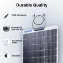 100W 12V Flexible Solar Panel 9BB Monocrystalline Cell 12 Volt Semi-Flexible for Marine RV Trailer Boat Cabin Van Car Uneven Surfaces 12V Battery Charge