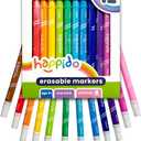 Double Sided Erasable Marker Sets for Kids Happido, Set of 12 Chisel Tip Non Toxic Markers, Great School Supplies, Art and Stationery Set