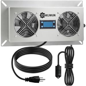 220 CFM Airflow Crawl Space Ventilation Fan with Temperature & Humidity Controller, 304 Stainless Steel Exhaust Fan for Basement Garage Attic Hydroponics & Grow Tents, Airflow & Moisture Control