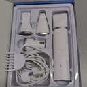 Veeconn Dog Clippers Grooming Kit Hair Clipper-Low Noise Paw Trimmer- Rechargeable - Cordless Quiet Nail Grinder Shaver for Cats and Other Pets (White)