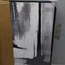 Framed Black White Gray Abstract Wall Art, 3 Piece Canvas Prints 16x24 In, Size: 16" W x 24" H x 3Pcs