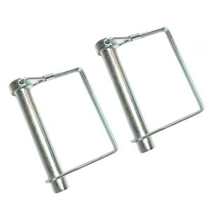 Heavy Duty Square Safety Coupling Pin, High Strength Spring Steel Axle Lock Pin Alignment Pin 15/32" x 3-3/20" (12x80) (2 Pcs)