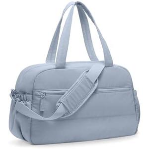 Gym Bag for Women, Travel Duffle Bags with Wet Pocket, Lightweight Carry on Bag Overnight Weekender Duffel Bag, Water Resistant (Haze Blue)