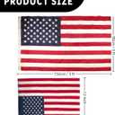 Ameri-ca Flag Heavy-Duty US Flag for Outside, with Embroidered Stars Reinforced Nylon USA Flag for Indoor Outdoor Decor