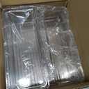 Hudgan 8 Pack Clear Plastic Drawer Organizer Bins Set, Stackable Cutlery Storage Bins Trays for Organizing Kitchen, Bathroom, Office, Crafts, Gadgets, Cabinet Supplies