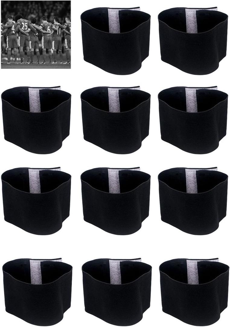 Black Mourning Band Soccer Football Mourning Armband,Elastic Adjustable Funeral Armband,11 Pcs