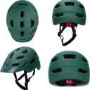 Kids Bike Helmet,Bavilk Kids Boys Girls Bike Helmets with LED Light Detachable Visor Children Youth Teen Multi-Sport for Skating Cycling Scooter Skateboard Adjustable & Lightweight 19.7"-22.4", 50-57 cm / 19.7"-22.4"