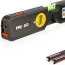 PREXISO 4-in-1 Line Laser Level Multipurpose Torpedo Level, 65Ft Alignment Point & 16Ft Laser Line & 10Ft Measure Tape Ruler & Quick Angle Setting for Hanging Picture Wall Marking Home Renovation