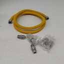 48" Gas Dryer Hose Kit,Stainless Steel Stove Gas Line with Connector 1/2" MIP 1/2"FIP 3/4"MIP Fitting,5/8" OD(1/2" ID) Gas Connector Kit for Stove,Gas Stove, Dryer,Water Heater-by MIFLUS