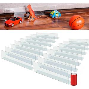 252'' Total Length Under Couch Blocker for Bed – 16 Pack, 4.7'' H x 15.8'' Each, Adjustable Clear Couch Gap Bumper, Strong Adhesive Toy & Pet Barrier to Stop Items from Going Under Sofa/Bed