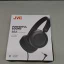 JVC Lightweight On Ear Headphones with Powerful Sound, Integrated Remote & Mic for Smartphones - HAS31MB (Black), Medium
