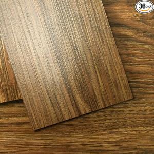 Art3d 36-Pack Peel and Stick Vinyl Floor Tiles (54 Sq.Ft), Ebony, 36 x 6 x 0.1 inches
