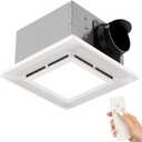 Ultra Quiet 140 CFM Bathroom Exhaust Fan with LED Light, Ceiling Ventilation Fan for Bathroom Home, Energy Efficient Bath Fan with Light, Easy Installation (140CFM)
