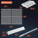 Grill Parts for Weber Genesis 300 Series with Front-Mounted Control, Fits Weber Genesis E310 E320 E330 Series Grill, Grill Grates + Flavorizer Bars+ Heat Deflector + Burner Tube7528+7620+7622+62752
