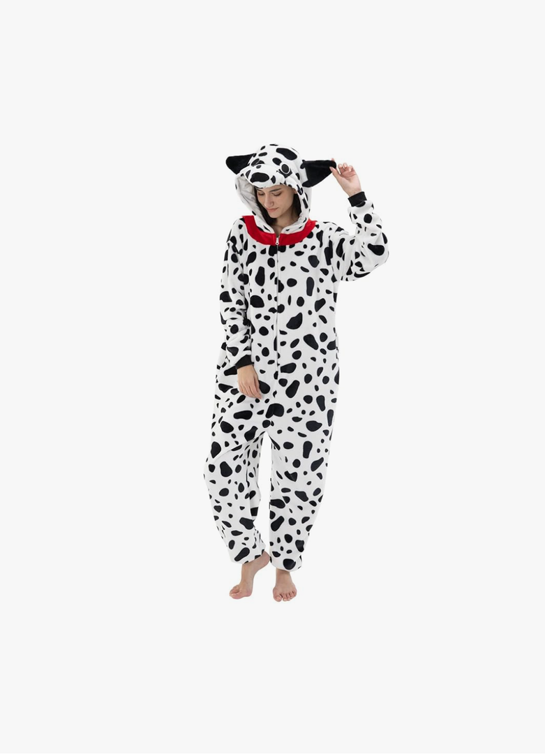 COSUSKET Snug Fit Unisex Adult Onesie Pajamas, Flannel Cosplay Animal One Piece Halloween Costume Sleepwear Homewear Size L