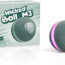 Cheerble 2025 Upgrade Interactive Cat Ball, Wicked Ball M3, Automatic Moving Toy for Indoor Cat Kitten, Smart Anti-Depression Pet Toy Fun Gift with Light (Green)