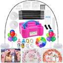 Balloon Arch Kit and Balloon Pump Electric, 10ft Wide Adjustable Balloon Arch Stand With 100Balloons 2Balloon Stands For Wedding Anniversary Birthday Mother's Day Party Decoration Graduation Ceremony