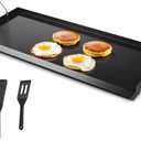 VEVOR Carbon Steel Griddle, 32x14 inch Universal Flat Top Rectangular Plate, Gas Grill Griddle for BBQ Grill, Teppanyaki, Portable Family Cookware with Handle, for Camping Tailgating Party
