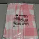 Homaxy 100% Cotton Waffle Weave Check Plaid Dish Cloths, 12 x 12 Inches, Super Soft and Absorbent Dish Towels Quick Drying Dish Rags, 6-Pack, White & Pink