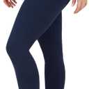 90 Degree By Reflex High Waist Power Flex Tummy Control Leggings (Blue, L)
