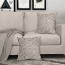 Vintage Floral Pillow Covers 18x18 Inch Set of 2 Antique Tan Gray Flower Outdoor Throw Pillows Neutral Traditional Square Cushion Case Decoration for Couch Home Decor