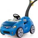 Step2 Whisper Ride II Kids Push Car, Ride-On Car with Seat Belt and Horn, Toddlers and Preschoolers Ages 18 Months4 Years, Max Weight 50 lbs., Quick Fold Handle, Stroller Alternative, Blue