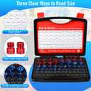 62 Pcs (50+12pcs) Thread Checker & Drill Checker, Nut and Bolt Threads Checkers, 27 Inch & 23 Metric Thread Gauge & 12 Drill Gauge Kit, nut Bolt Size Finder Checkers box for Quickly Identify