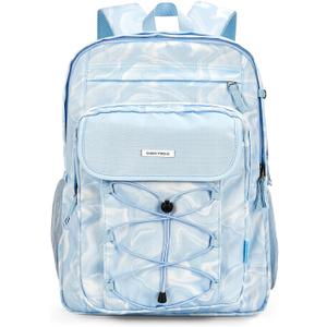 Choco Mocha Blue Backpack for Girls, Travel School Backpack for Teen Girls Large Bookbag for School, Baby Blue (Thickened version (exclusive laptop compartment))