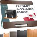 Ibyx Elegant Sliding Tray for Your Coffee Maker & Heavy Kitchen Appliances - Sturdy, Slides Easily from Under The Cabinet (Brown, 16" W x 13" D)