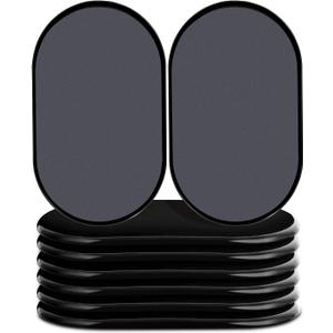 Reusable Large Furniture Sliders for Carpet, Furniture Movers Sliders, Carpet Movers Oval Heavy Duty Sofa Bed Table Desk Movers for Carpet Quickly and Easily Move Any Item, Black (8 Pack)