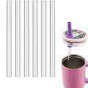 Replacement Flip Straw Compatible with Hydrojug 20 oz Kids Traveler Water Bottle, 6 Straws with 1 Brush, BPA Free Plastic, Diswasher Safe(FIT 20OZ ONLY)