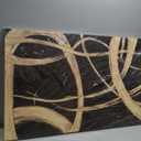 VAYIMDH Black And Gold Pictures for Living Room Black Wall Decor Minimalist Wall Decorations Abstract Wall Paintings 29"x 58" for Office