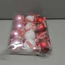 12 Pcs Valentines Day Ball Ornaments - 2.36 Inch Red Pink White Valentines Day Letter Hanging Decorations Buffalo Plaid Balls Ornaments for Tree Valentine's Day Party Supplies Decorations