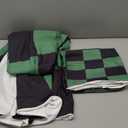 INFLAG Anime Bedding Set, 3-Piece Anime Duvet Cover Full Size Ultra Soft Breathable 3D Printed Microfiber Comforter Cover, Cartoon Quilt Cover, Teen Comforter Cover with 2 Pillowcases (Full,Green)