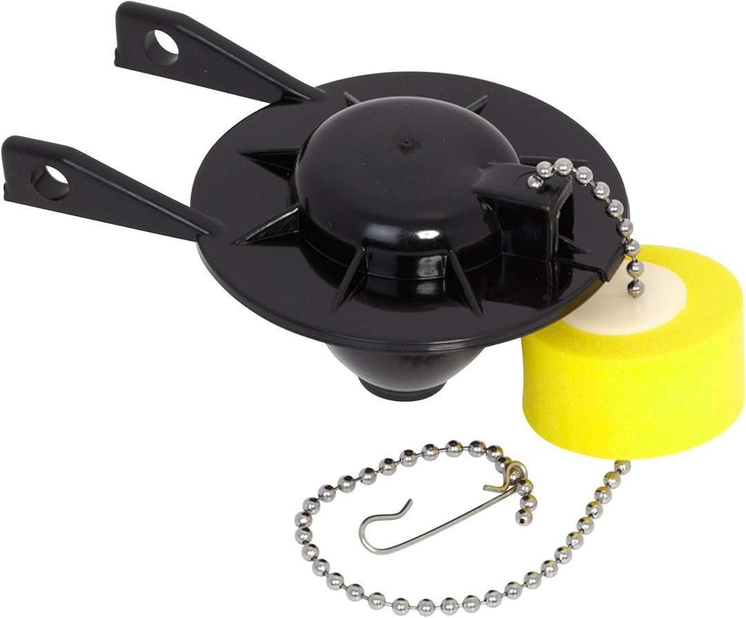 American Standard 7381129-200.0070A Universal Flapper and Chain with Float for 2-Inch Flush Valves, Black